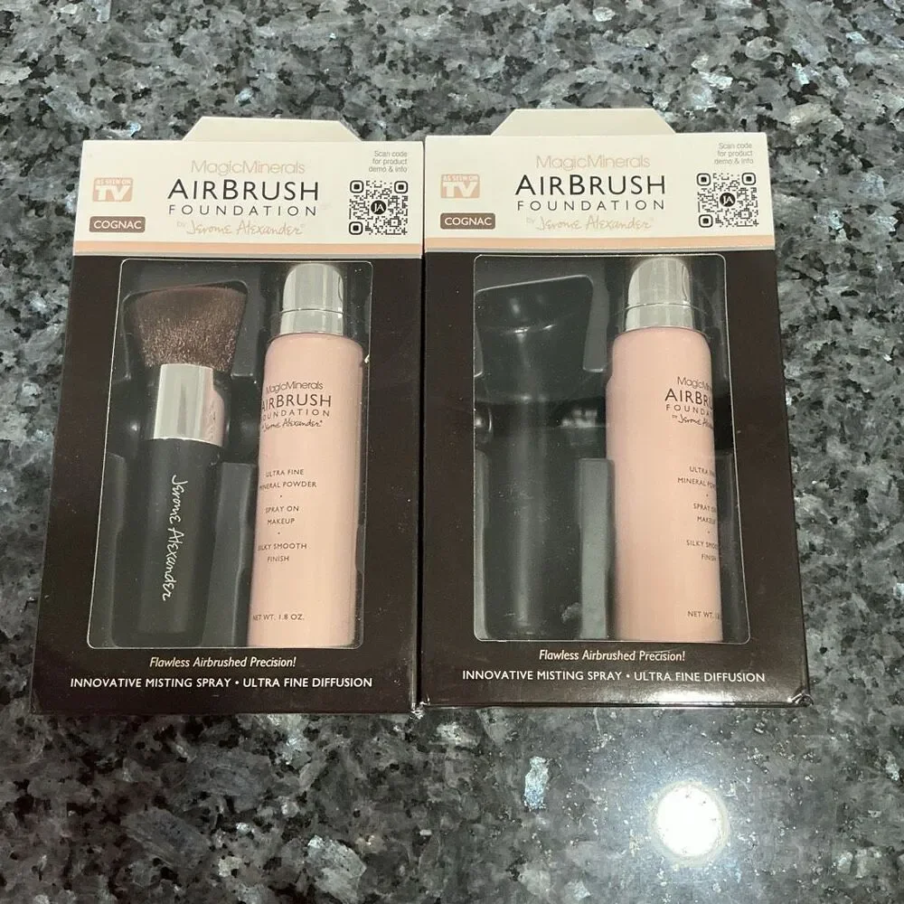 2 Boxes of MagicMinerals Airbrush Foundation by Jerome Alexander – COGNAC Shade